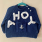 "AHOY” Handmade Dolphin Jumper Size Approx 2-3 Years