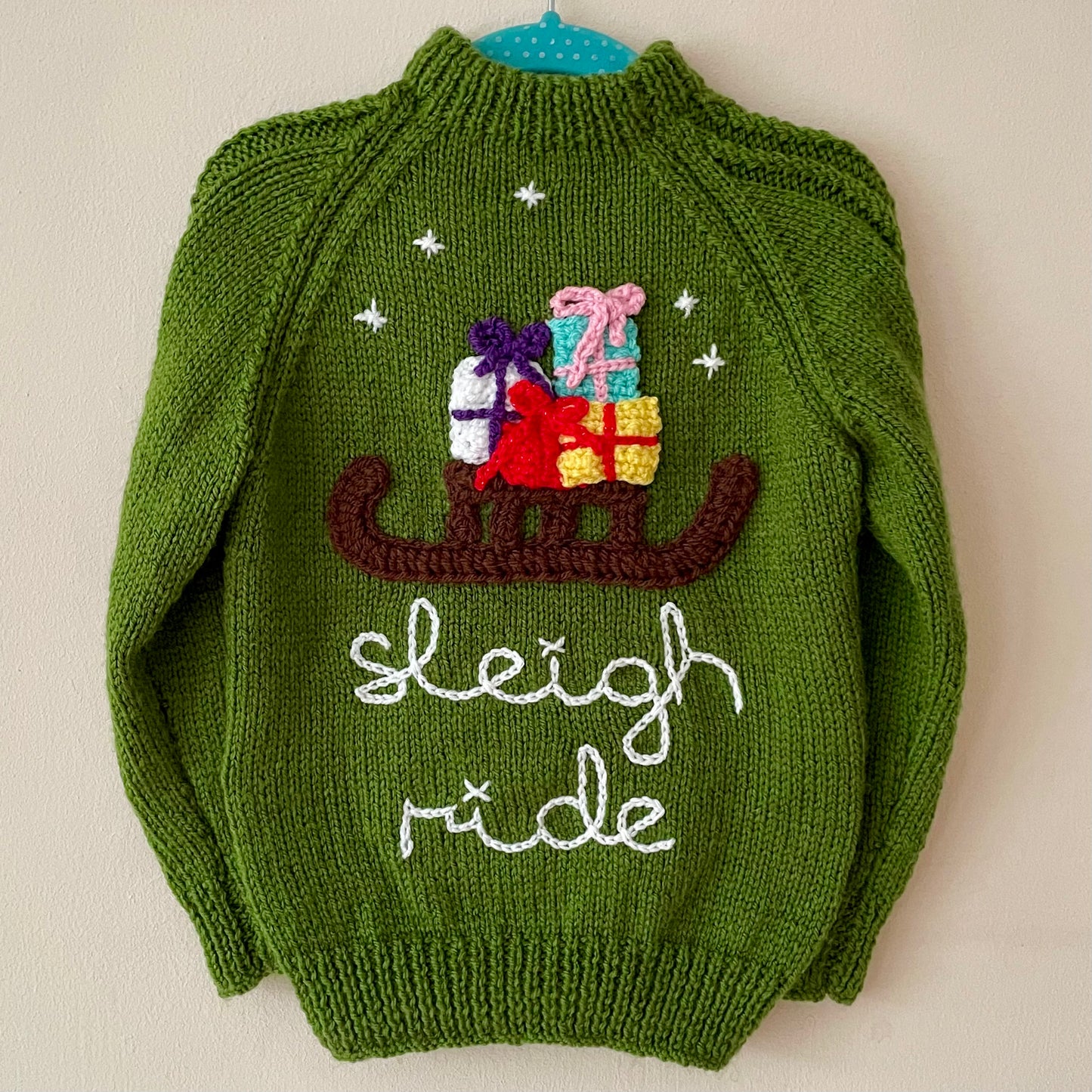 “Sleigh Ride” Christmas Handmade Jumper Size Approx 1-2 Years