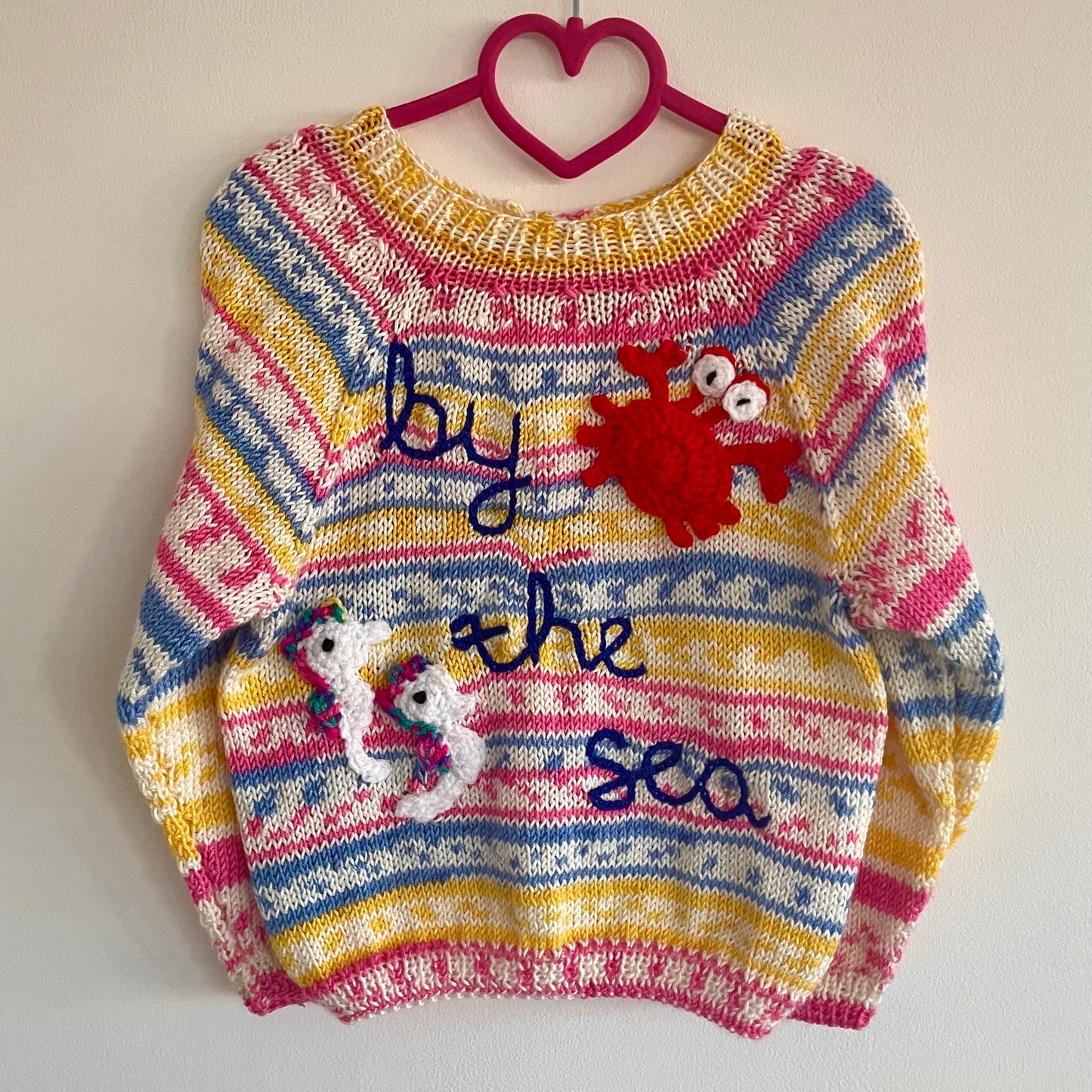 “By The Sea” Beach Handmade Cardigan Size Approx 2-3 Years