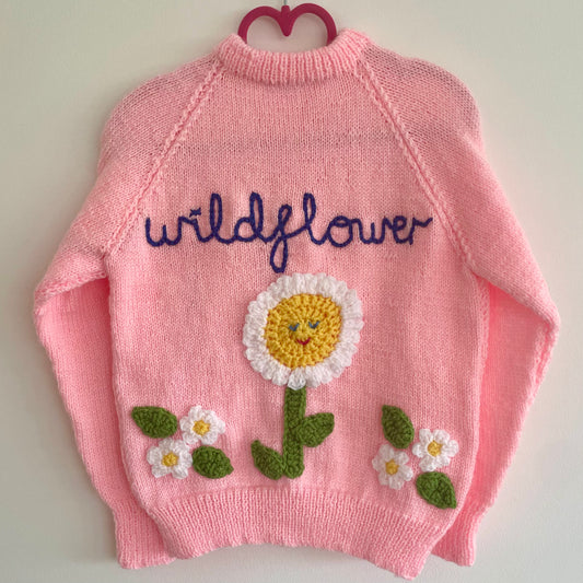 “Wildflower” Handmade Cardigan Size Approx 4-6 Years