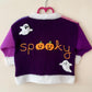 “Spooky” Ghost & Pumpkins Handmade Cardigan Size Approx 2-3 Years