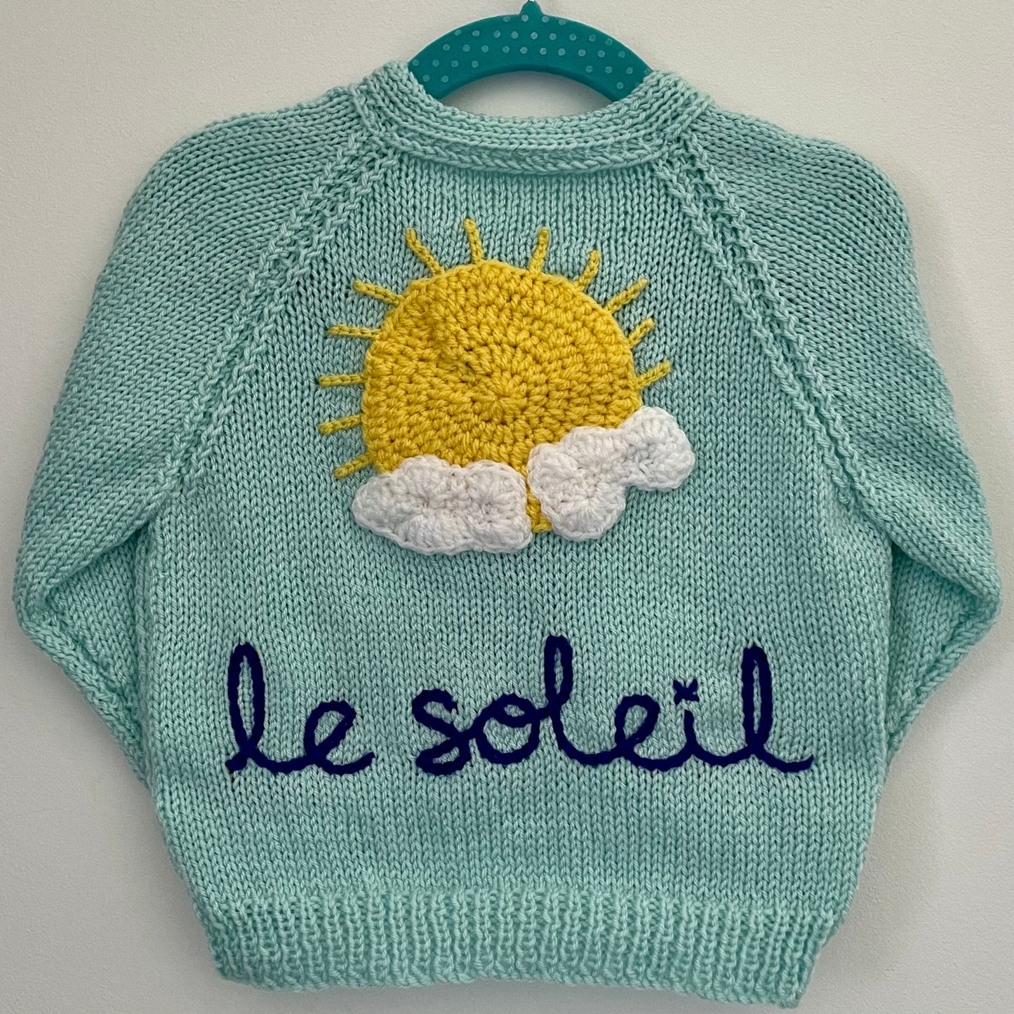 "Le Soleil” Handmade Cardigan Size Approx 1-2 Years