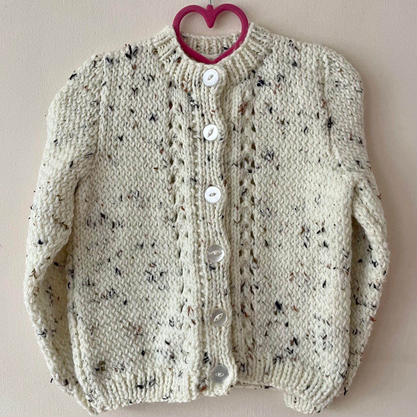 "Breakfast Club” Handmade Cardigan Size Approx 2-3 Years