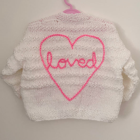 “Loved” Handmade Cardigan Size Approx 3-6 Months