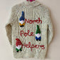 “North Pole Helpers” Christmas Handmade Cardigan Size Approx 3-5 Years