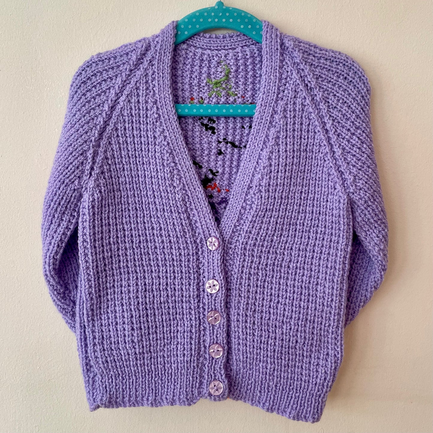 “Magic In The Air” Witch Hot Air Balloon Handmade Cardigan Size Approx 1-2 Years