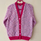 “Peppermint Kisses” Christmas Handmade Cardigan Size Approx 4-5 Years