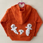“Who You Gonna Call?” Halloween Handmade Hooded Cardigan Size Approx 4-5 Years