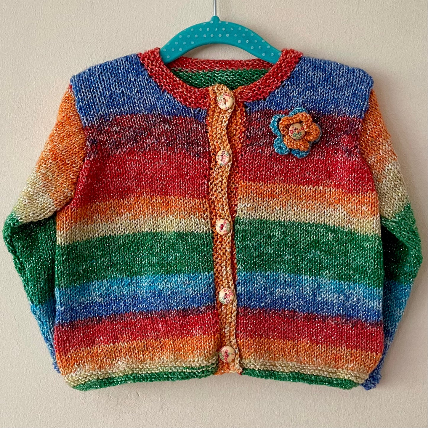“Snow Cute” Christmas Handmade Cardigan & Hat Size Approx 18 Months to 2.5 Years