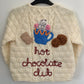 “Hot Chocolate Club” Handmade Jumper Size Approx 6-7 Years