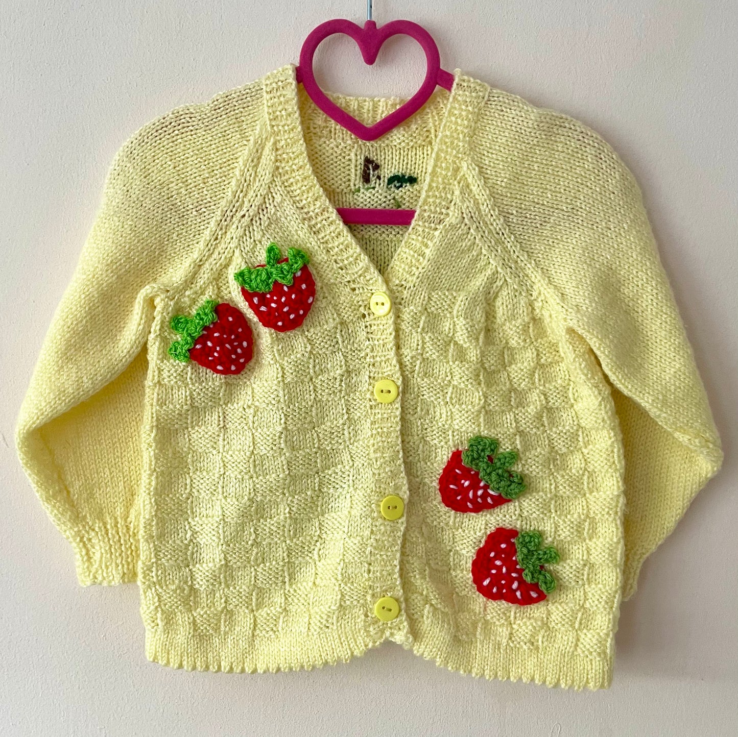 “Fruits Du Marche” Fruit Handmade Cardigan Size Approx 2-3 Years