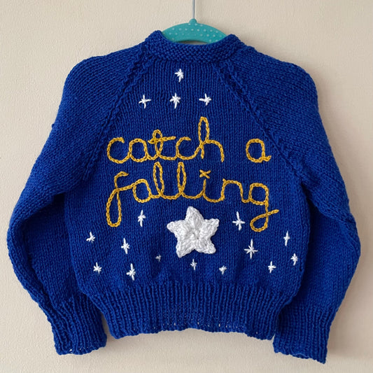 🎄Day 11🎄“Catch A Falling ⭐️” Handmade Cardigan Size Approx 1-2 Years