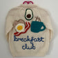 “Breakfast Club” Handmade Cardigan Size Approx 3-4 Years