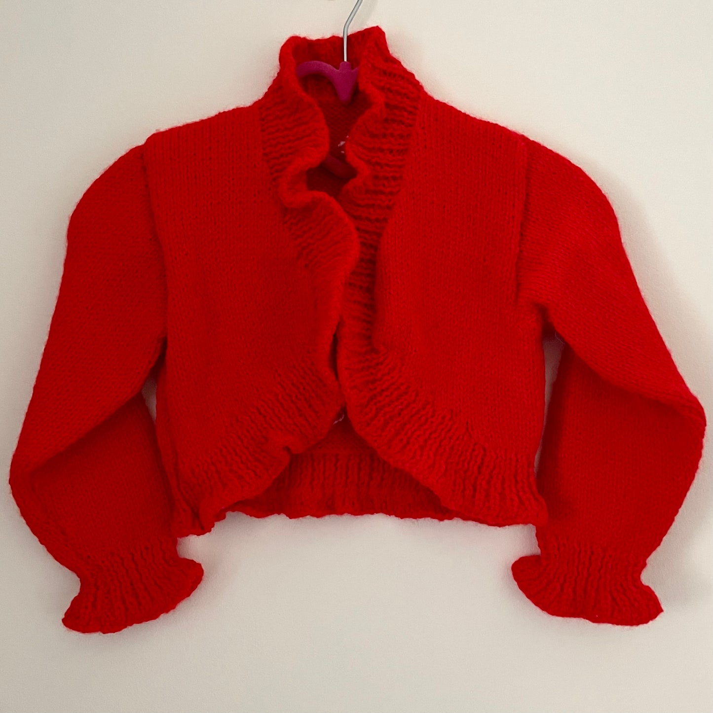 “So Sweet” Gingerbread Bolero Handmade Cardigan Size Approx 1-2 Years