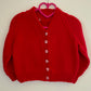 “So Sweet” Christmas Candy Cane Handmade Cardigan Size Approx 2-3 Years