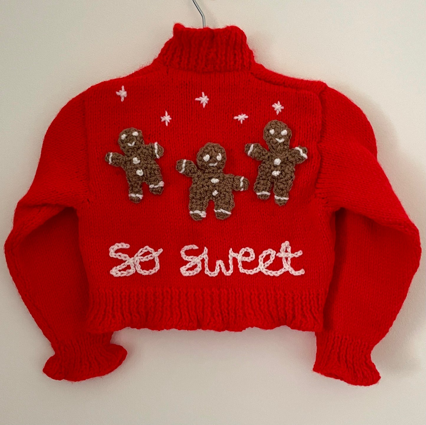 “So Sweet” Gingerbread Bolero Handmade Cardigan Size Approx 1-2 Years
