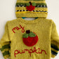 “My Pumpkin” Handmade Jumper and Hat Size Approx 6-12 months