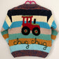 "Chug Chug” Handmade Cardigan Size Approx 3-4 Years