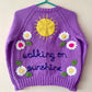 “Walking On Sunshine” Handmade Cardigan Size Approx 8-10 Years