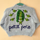 "Petit Pois” Handmade Cardigan Size Approx 12-18 Months
