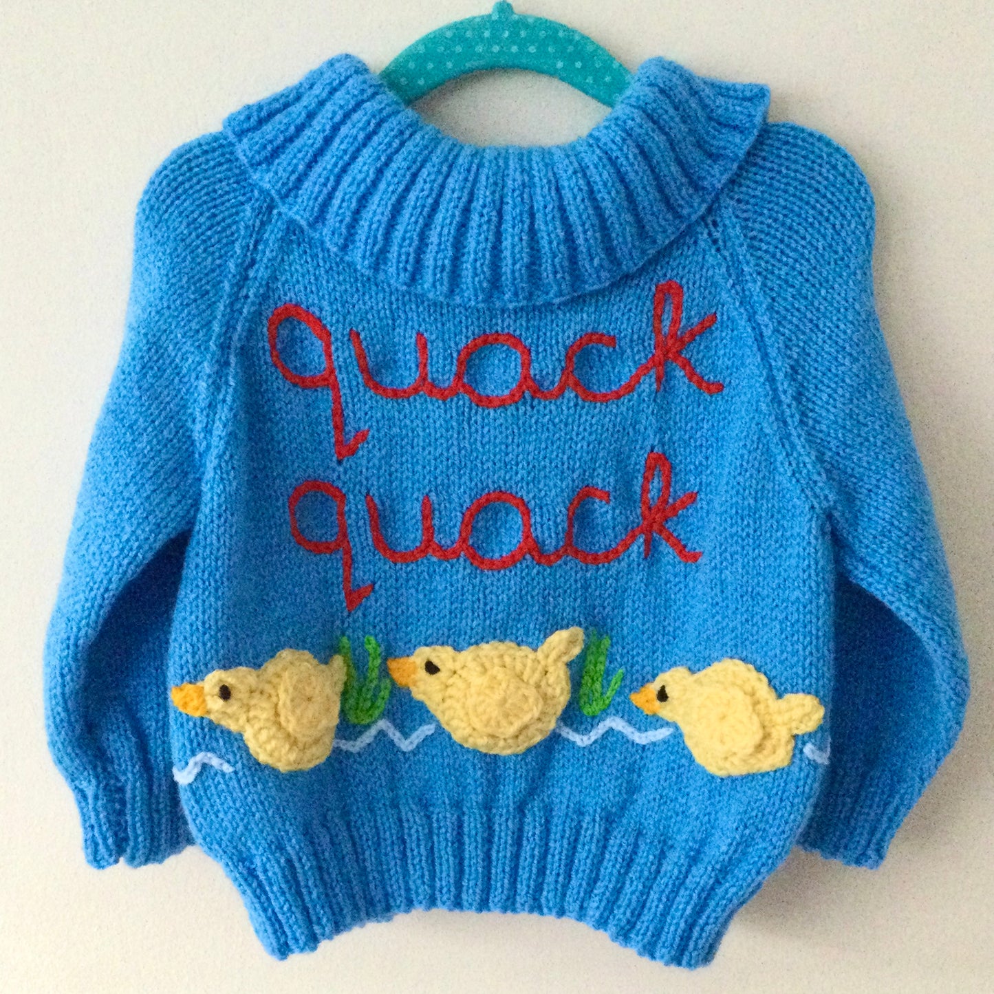 “Quack Quack” Duck Handmade Cardigan Size Approx 2-3 Years