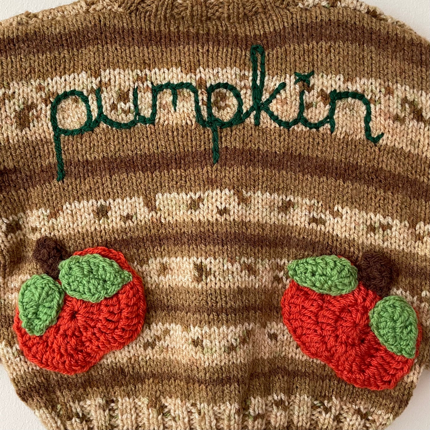 “Pumpkin” Handmade Cardigan Size Approx 9-18 months