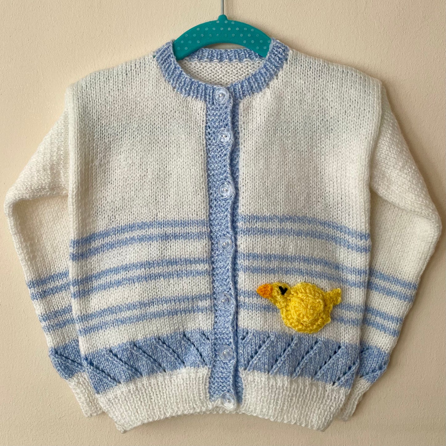 “Follow The Leader” Ducks Handmade Cardigan Size Approx 2-3 Years