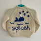 “Splash” Whale Handmade Cardigan Size Approx 6-12 months