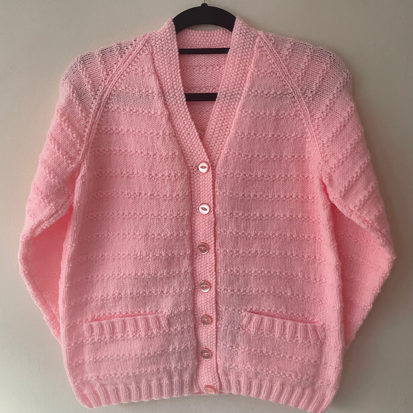 “Fries Before Guys” Ladies Handmade Cardigan Size Approx UK 10-12