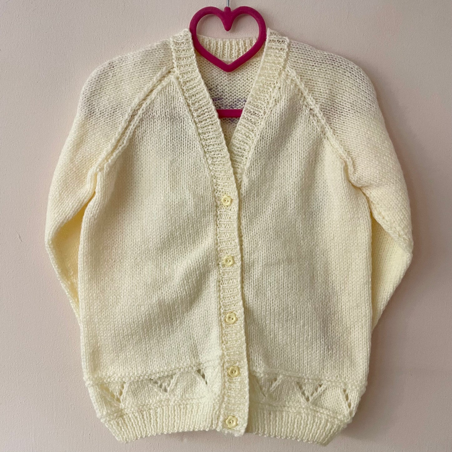 “I Pick You” Handmade Flower Cardigan Size Approx 3-5 Years