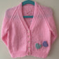 Love Hearts Handmade Cardigan Size Approx 1-2 Years