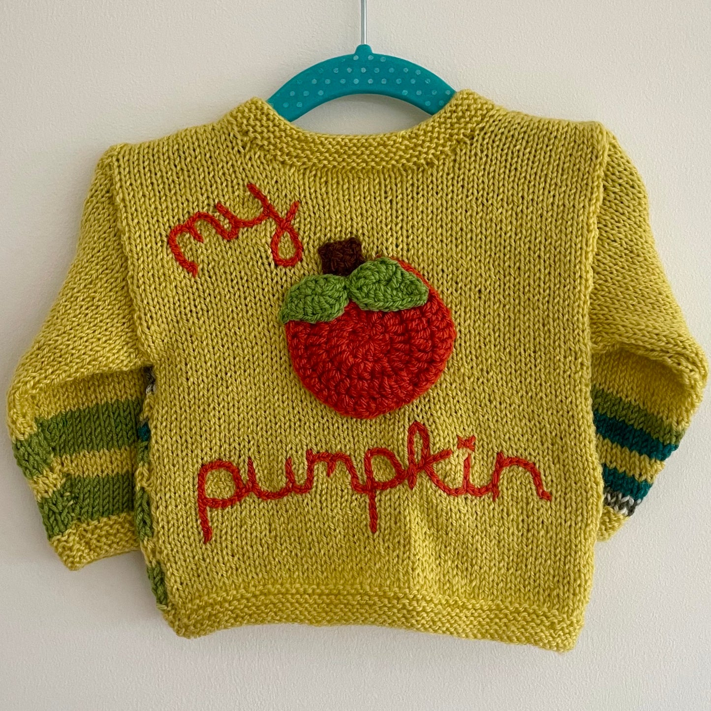 “My Pumpkin” Handmade Jumper and Hat Size Approx 6-12 months