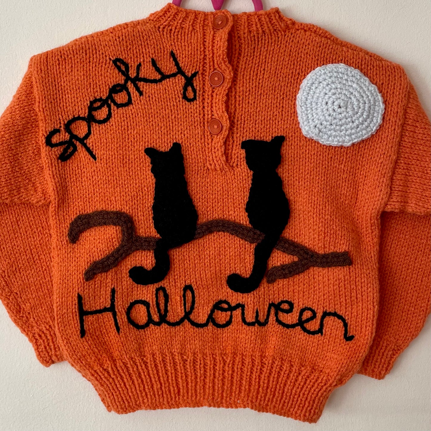 “Spooky Halloween” Handmade Jumper Size Approx 2-3 Years