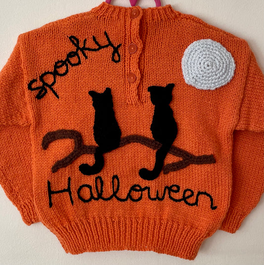 “Spooky Halloween” Handmade Jumper Size Approx 2-3 Years