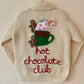 “Hot Chocolate Club” Christmas Handmade Cardigan Size Approx 6-8 Years