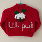 🎄Day 12🎄“Lil Pud” Handmade Christmas Cardigan Size Approx 0-3 months